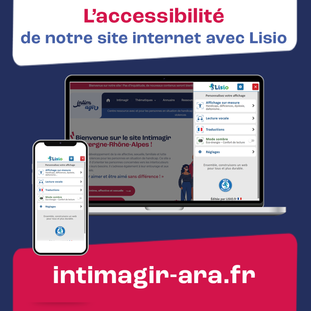 Illustration sur l'accessibilité du site internet Inttimagir ARA