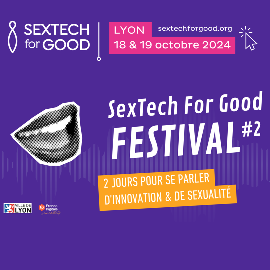 Visuel d'une bouche avec un sourire pour le Festival Sextech for good