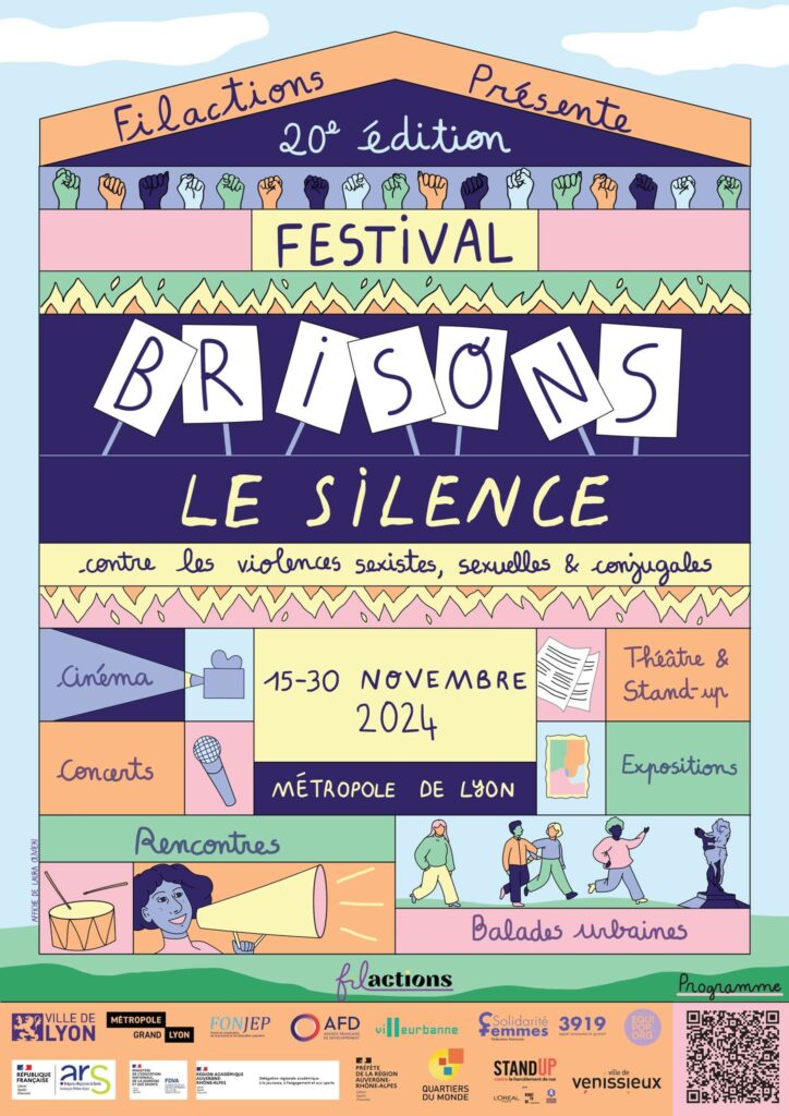 Affiche festival brisons le silence de filactions