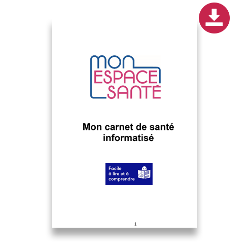 Couverture de la brochure sur Mon espace santé en FALC