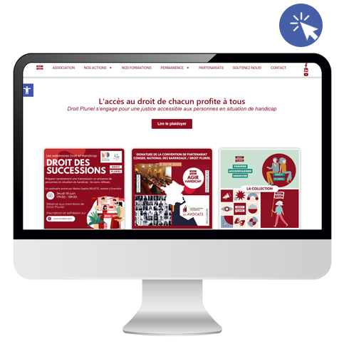 Image de la page d'accueil du site internet Droit pluriel