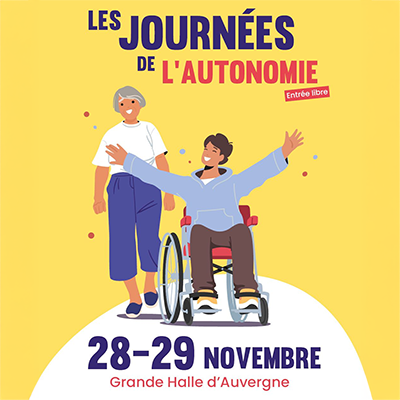Illustration d'une personne agée et d'une personne en fauteuil