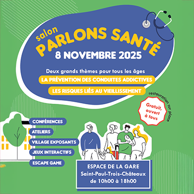 Salon Parlons Santé à Saint-Paul-Trois-Châteuax le 8 novembre