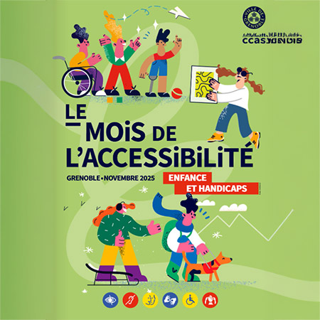 Illustration de personnes en situation de handicap faisant différentes activités : sport, art etc