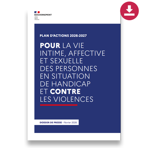 Couverture du dossier de presse du plan d’actions 2026-2027 pour la vie intime, affective et sexuelle des personnes en situation de handicap