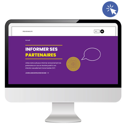 Page d'accueil du site previensmooi.fr pour informer ses partenaires en cas d'ist