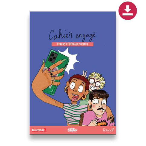 Illustration de jeunes en train de faire un selfie