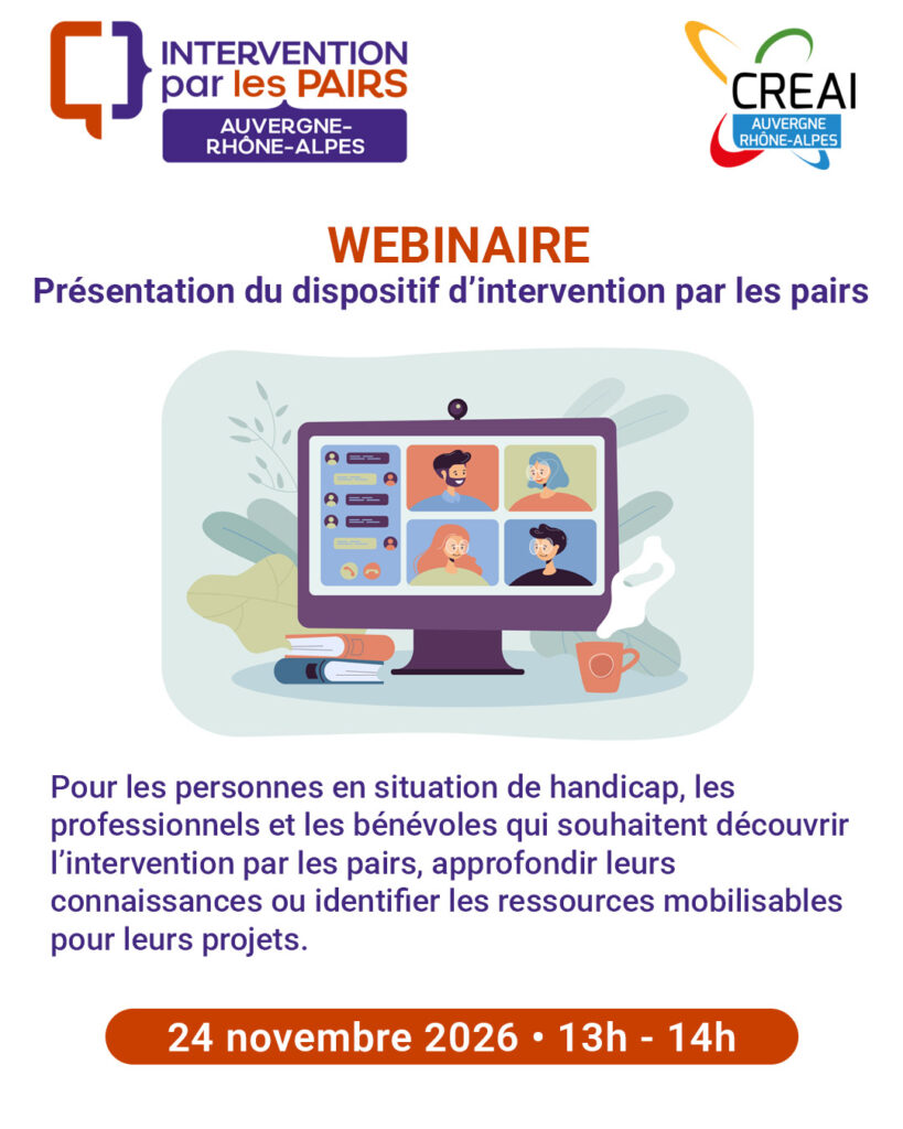 Webinaire présentation du dispositif d'intervention par les pairs auvergne-rhône-alpes