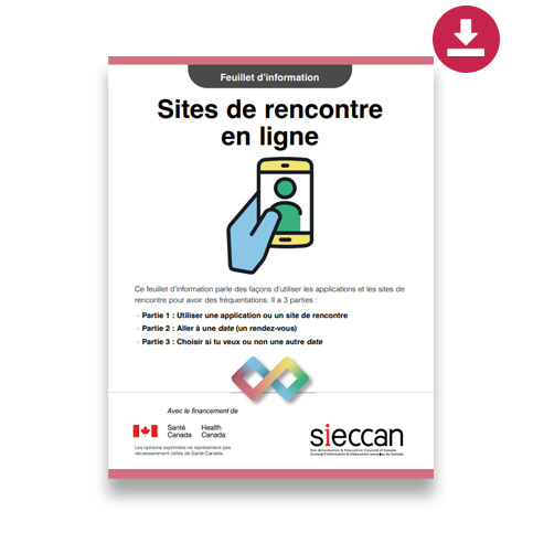 ouverture du livret « Sites de rencontre en ligne », avec des conseils pour créer un profil, communiquer et organiser des rendez-vous en sécurité.