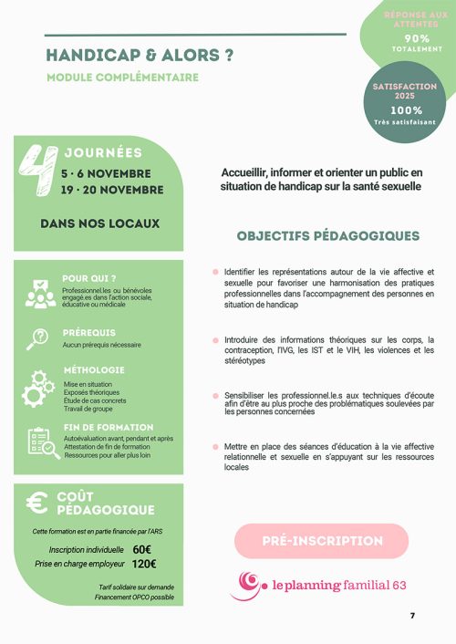 Programme formation Handicap et Alors Clermont-Ferrand