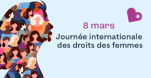 illustration d'un profil de femme - Journée des droits des femmes